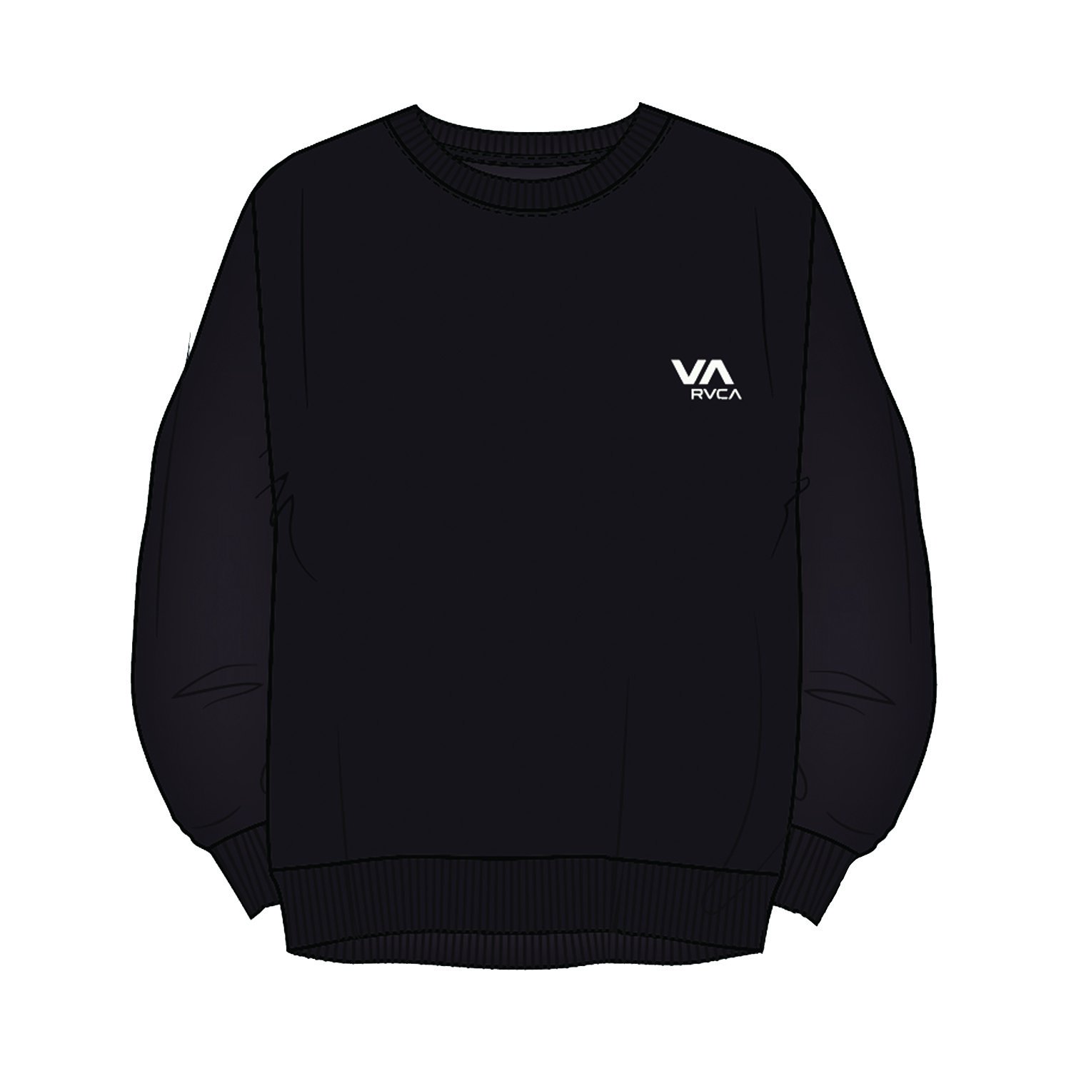 RVCA Va Essential Erkek Sweatshirt - SİYAH - 1