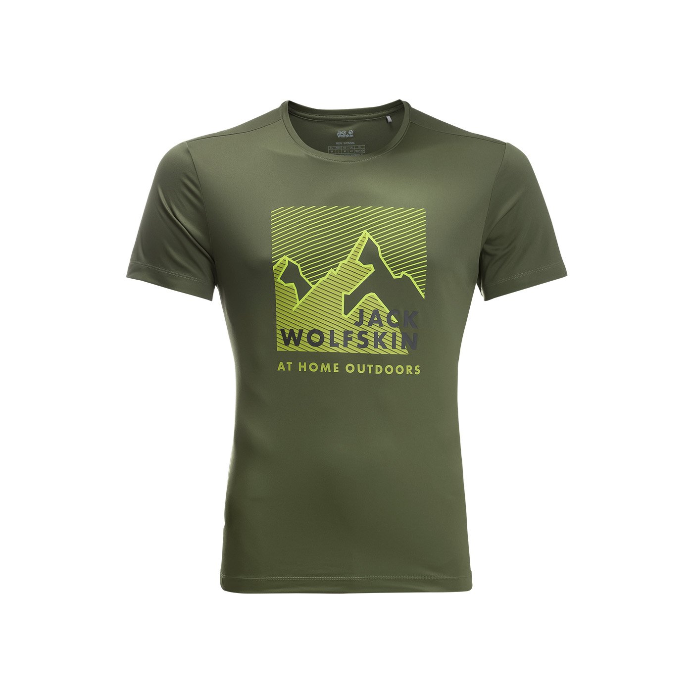Jack Wolfskin Peak Graphic Erkek Tişört - Yeşil - 1