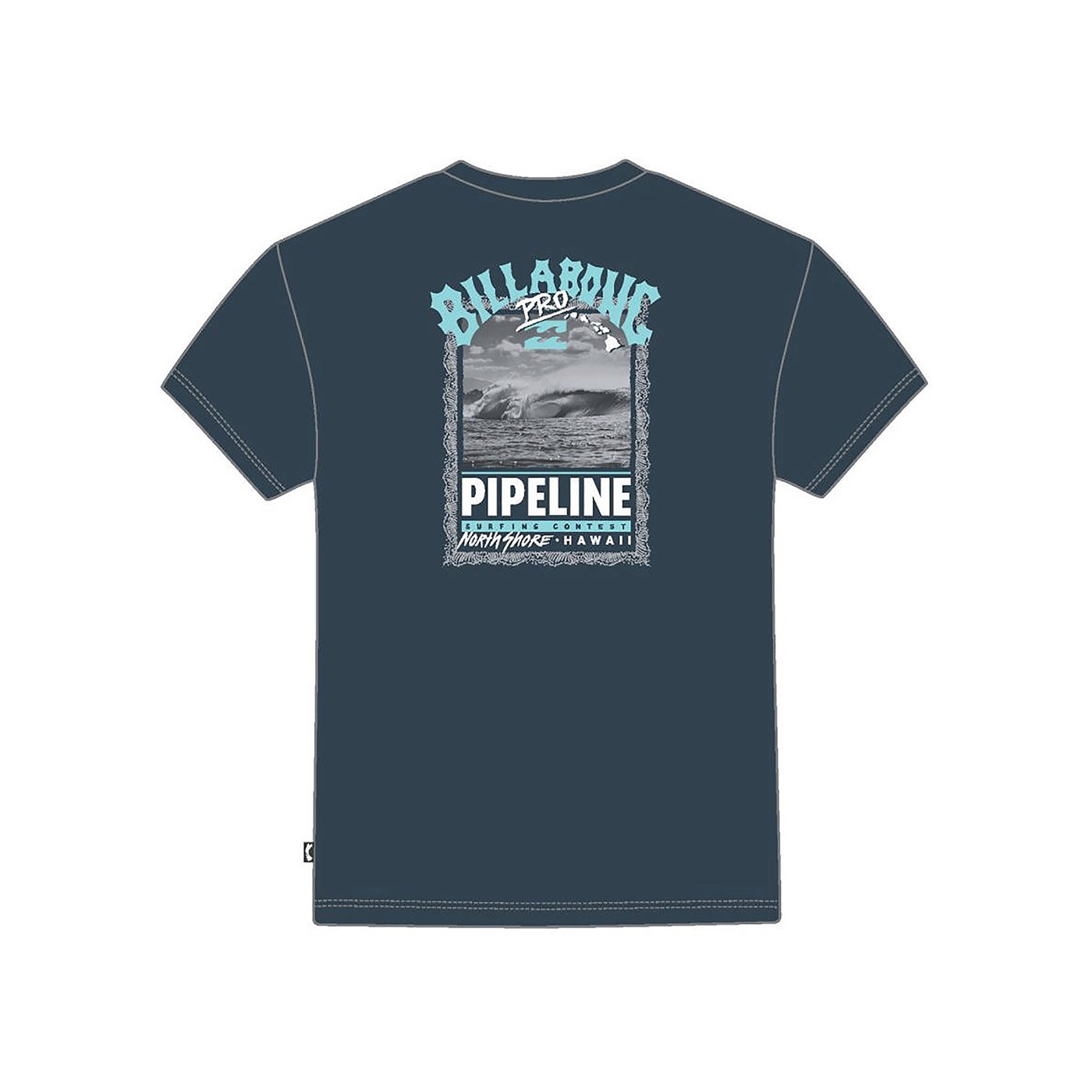 Billabong Pipeline Poster Erkek Tişört - MAVİ - 1
