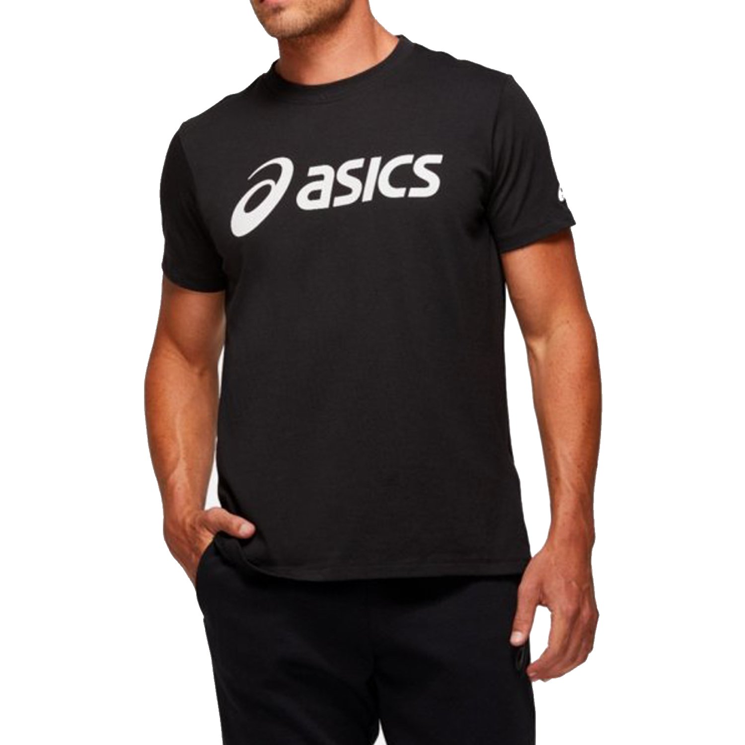Asics Big Logo Erkek Tişört - SİYAH - 1