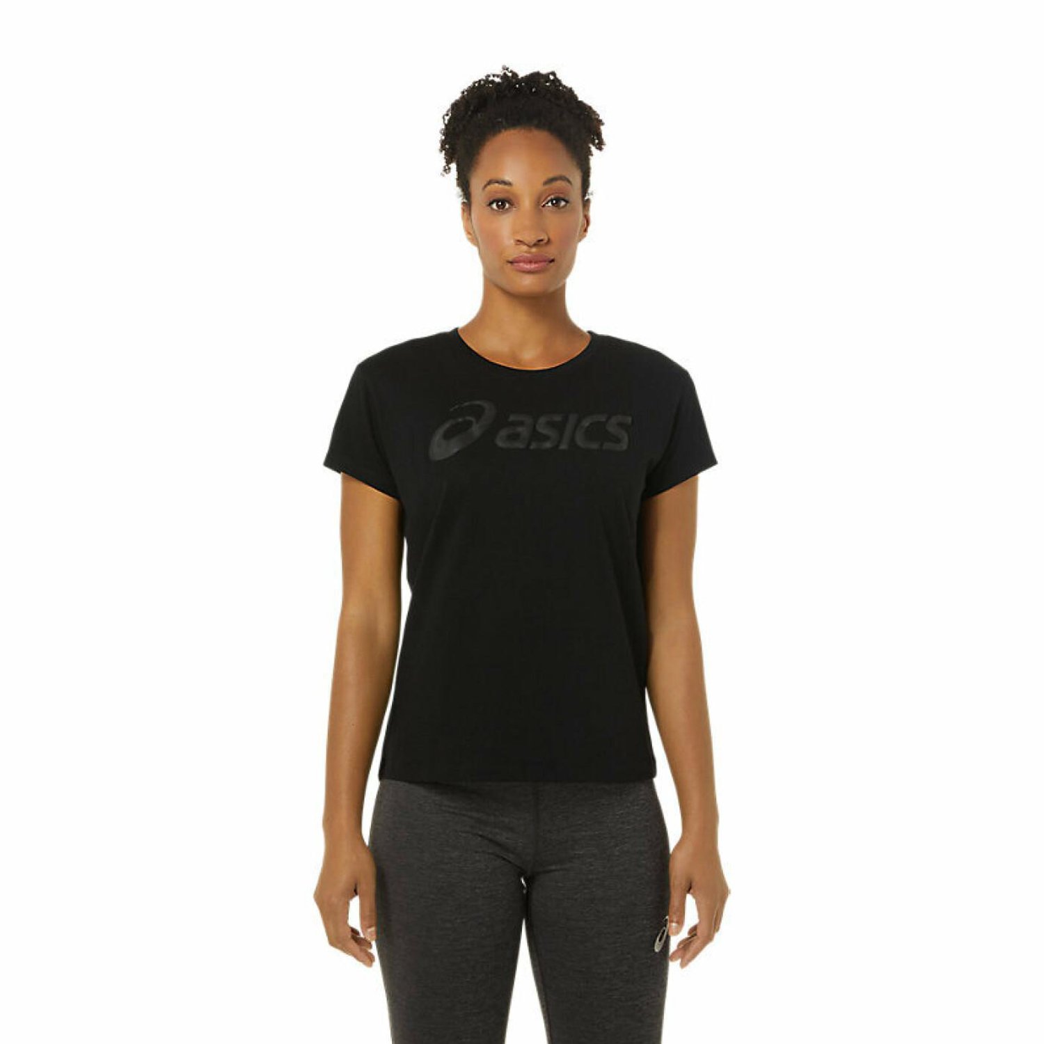 Asics Big Logo Kadın Tişört - Siyah - 1