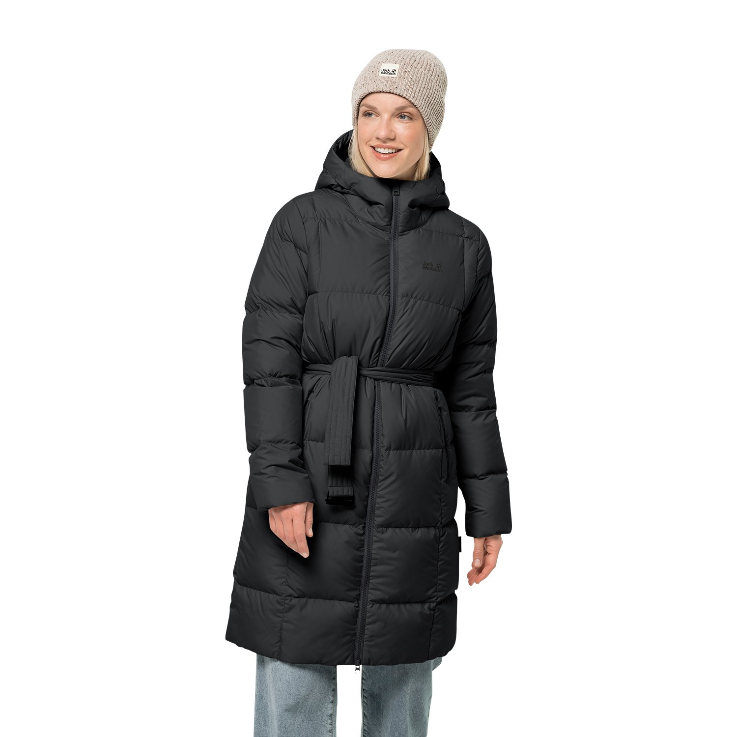Jack Wolfskin Frozen Lake Coat Kadın Outdoor Mont - Siyah - 1