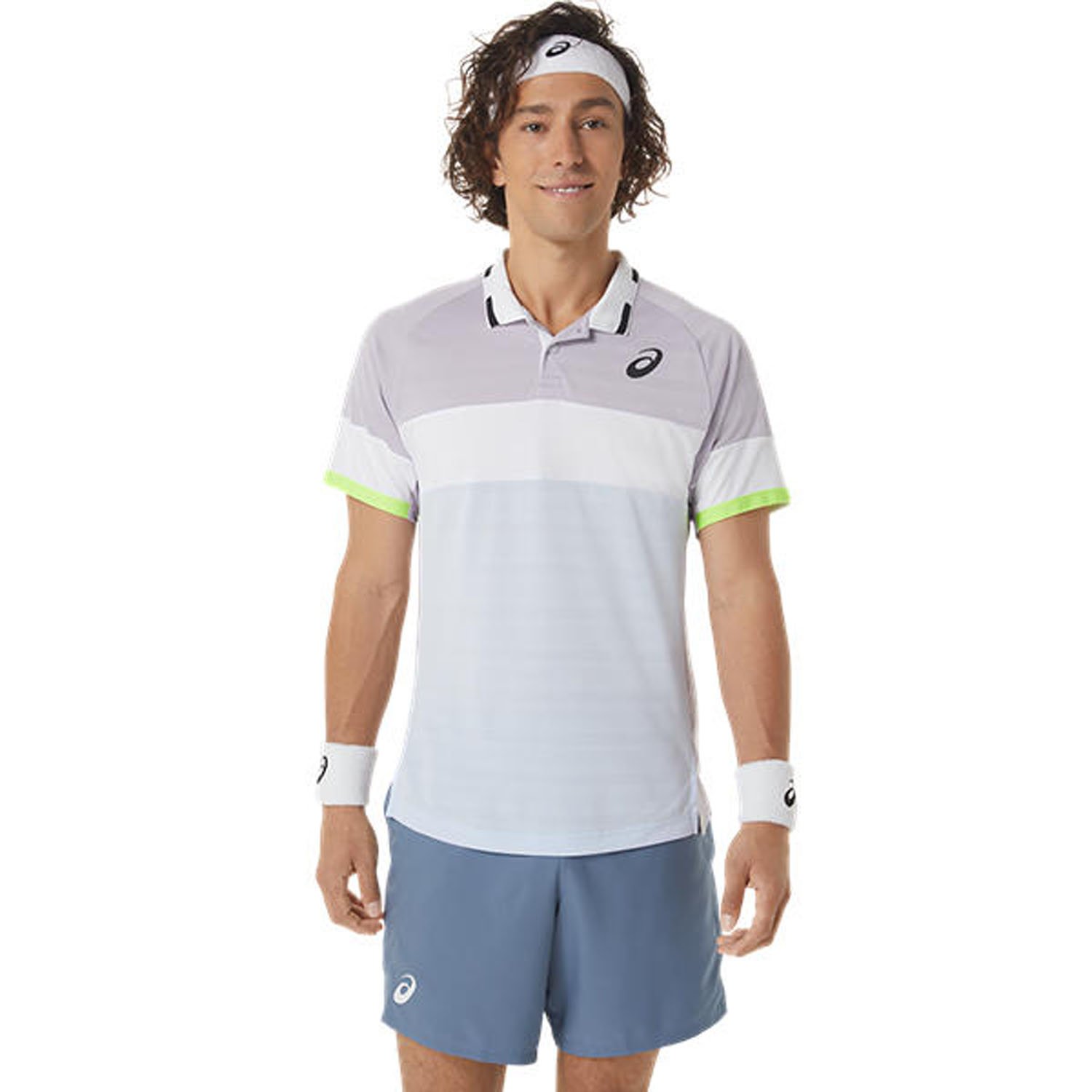 Asics Match Erkek Tenis Polo Tişört - Mor - 1