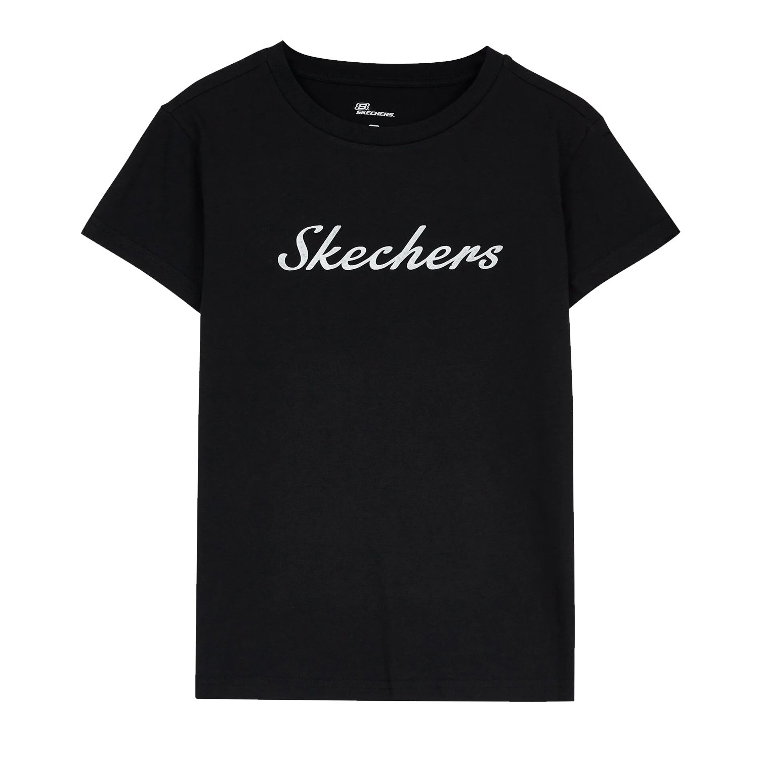Skechers Graphic Tee Shiny Logo Kadın Tişört - Siyah - 1