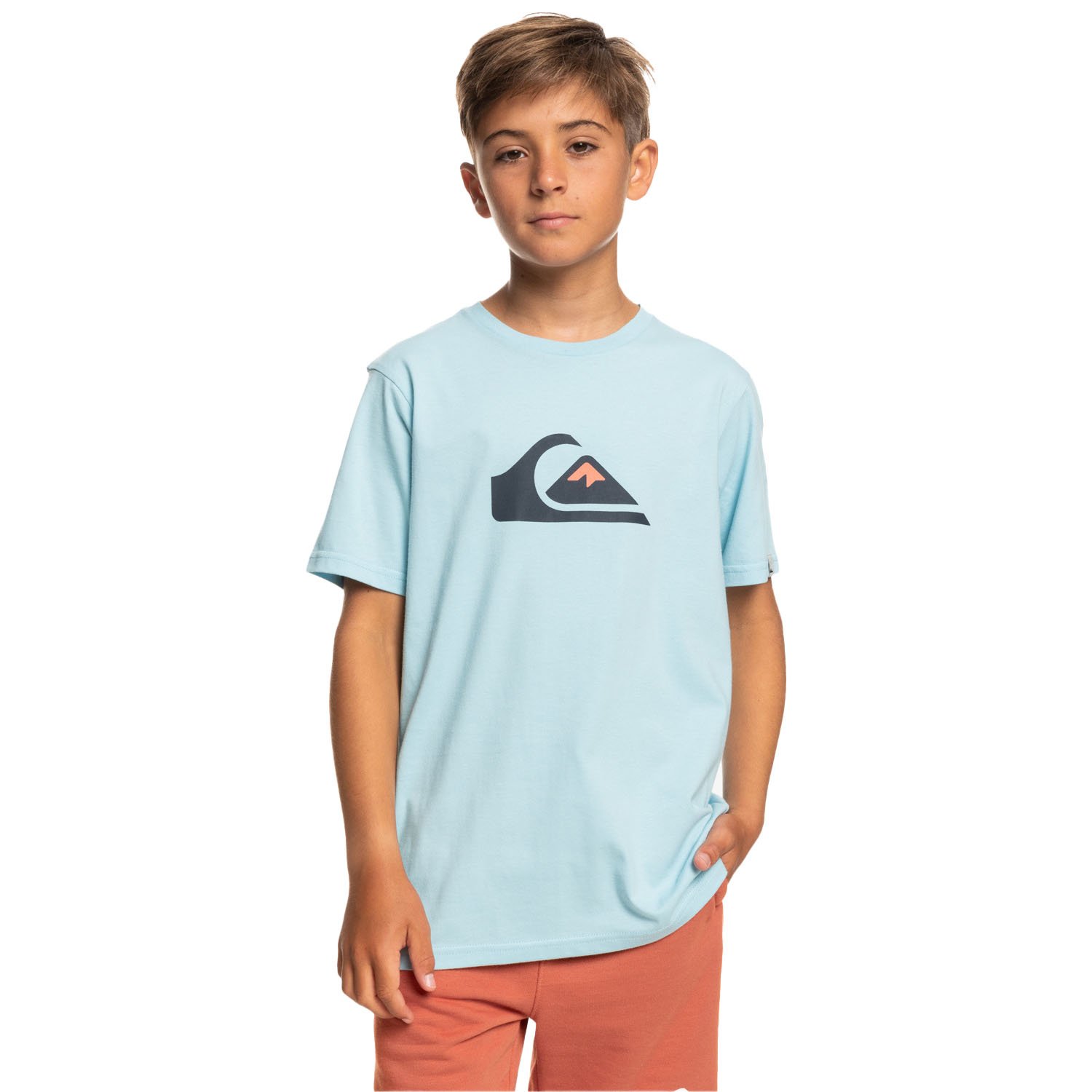 Quiksilver Comp Logo Erkek Çocuk Tişört - Mavi - 1