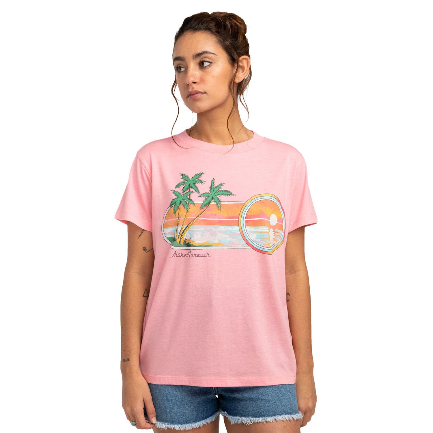 Billabong Aloha Forever Kadın Tişört - Pembe - 1