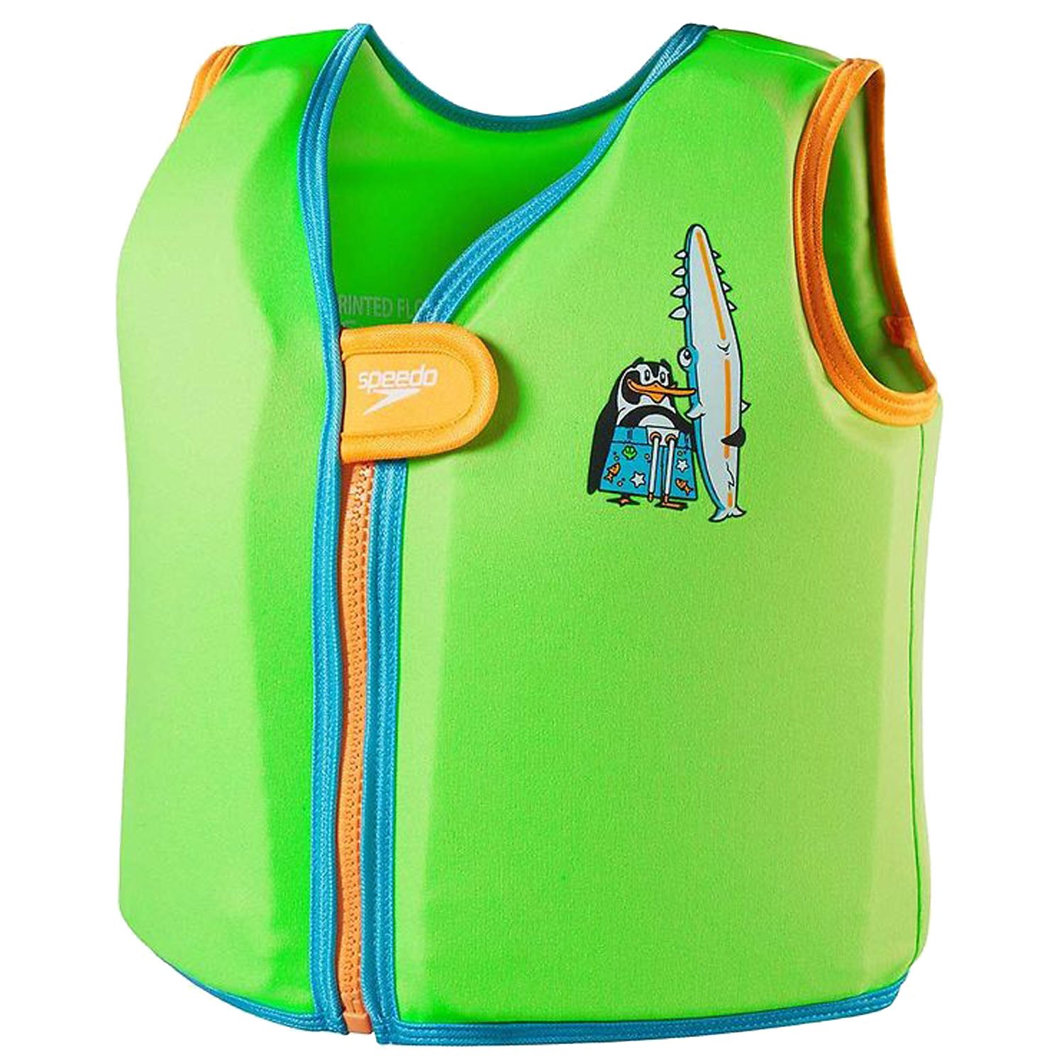 Speedo Printed Float Vest Iu Green/Blue Can Yeleği - Yeşil - 1