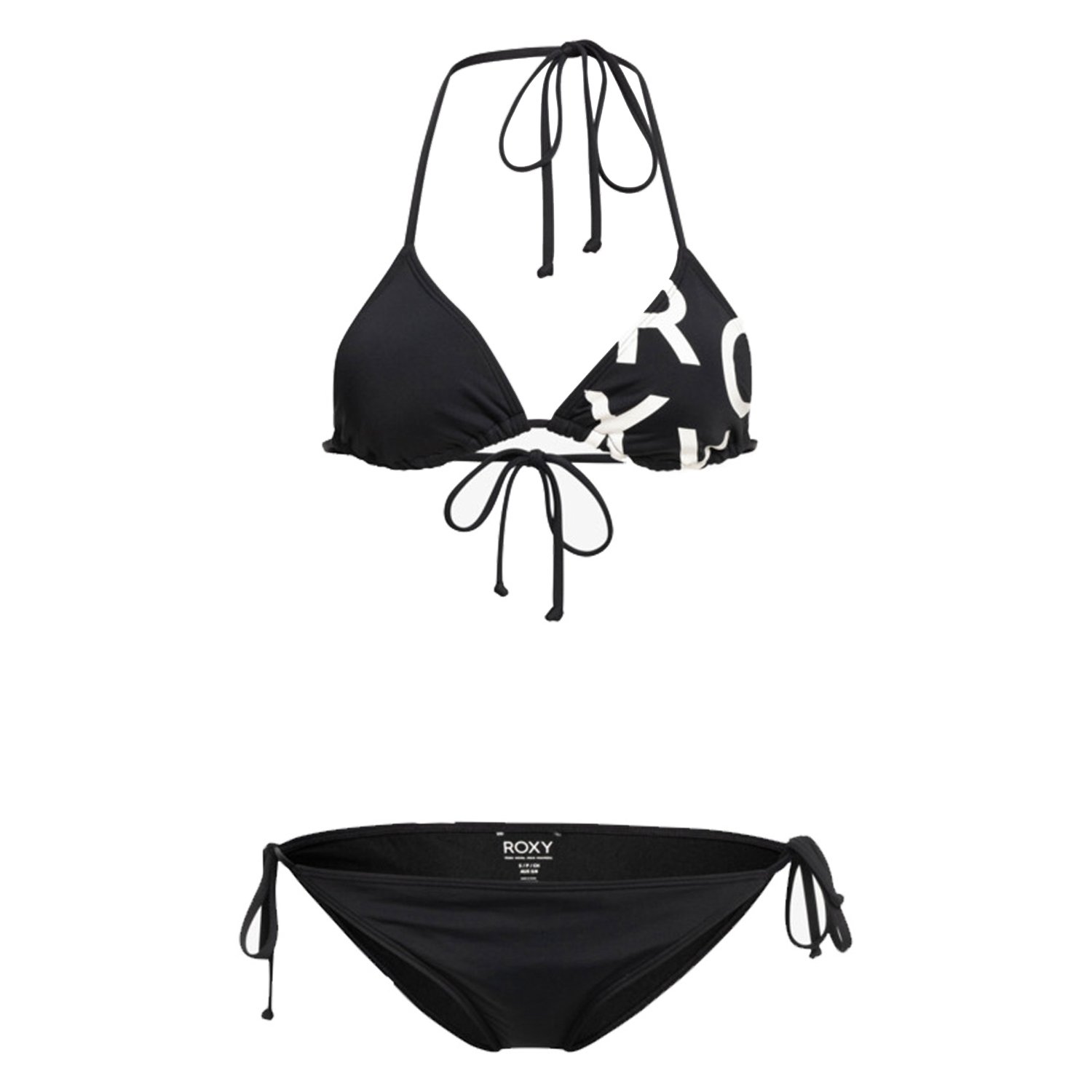 Roxy Beach Classics Tie Side Triangle Kadın Bikini - Siyah - 1