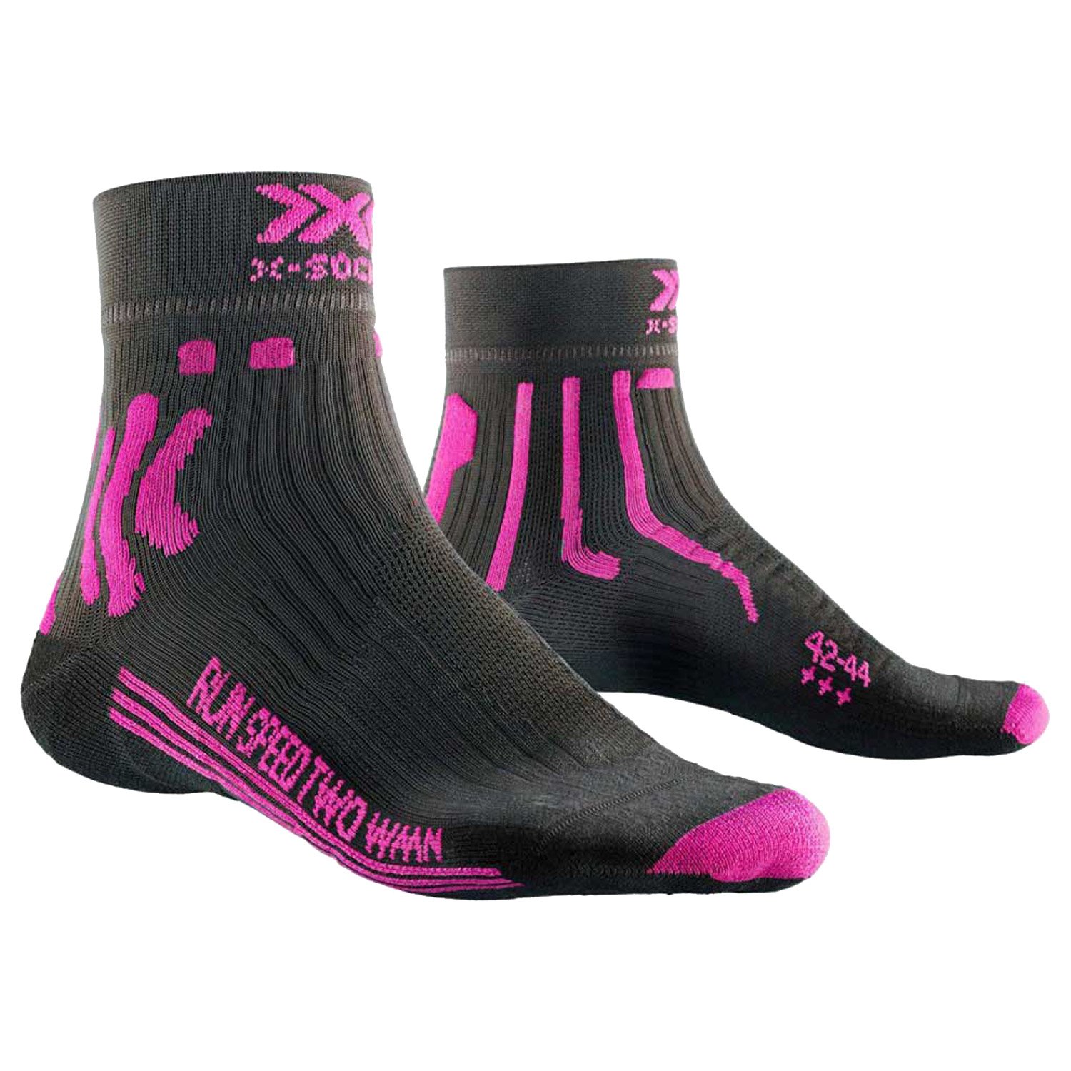 X-Bionic X-Socks:Registered: Run Speed Two 4.0 Kadın Çorap - Antrasit - 1