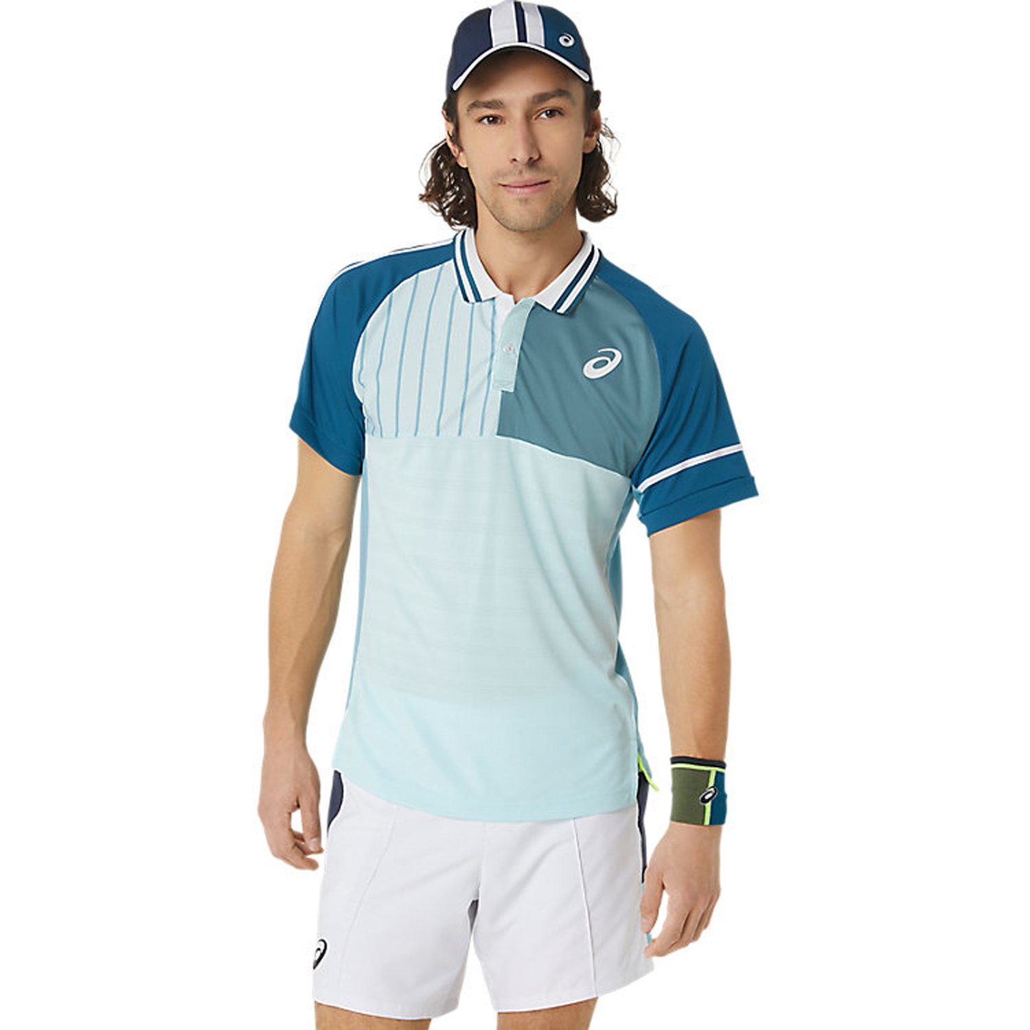 Asics Match Erkek Polo Tenis T-Şhırt - Mavi - 1