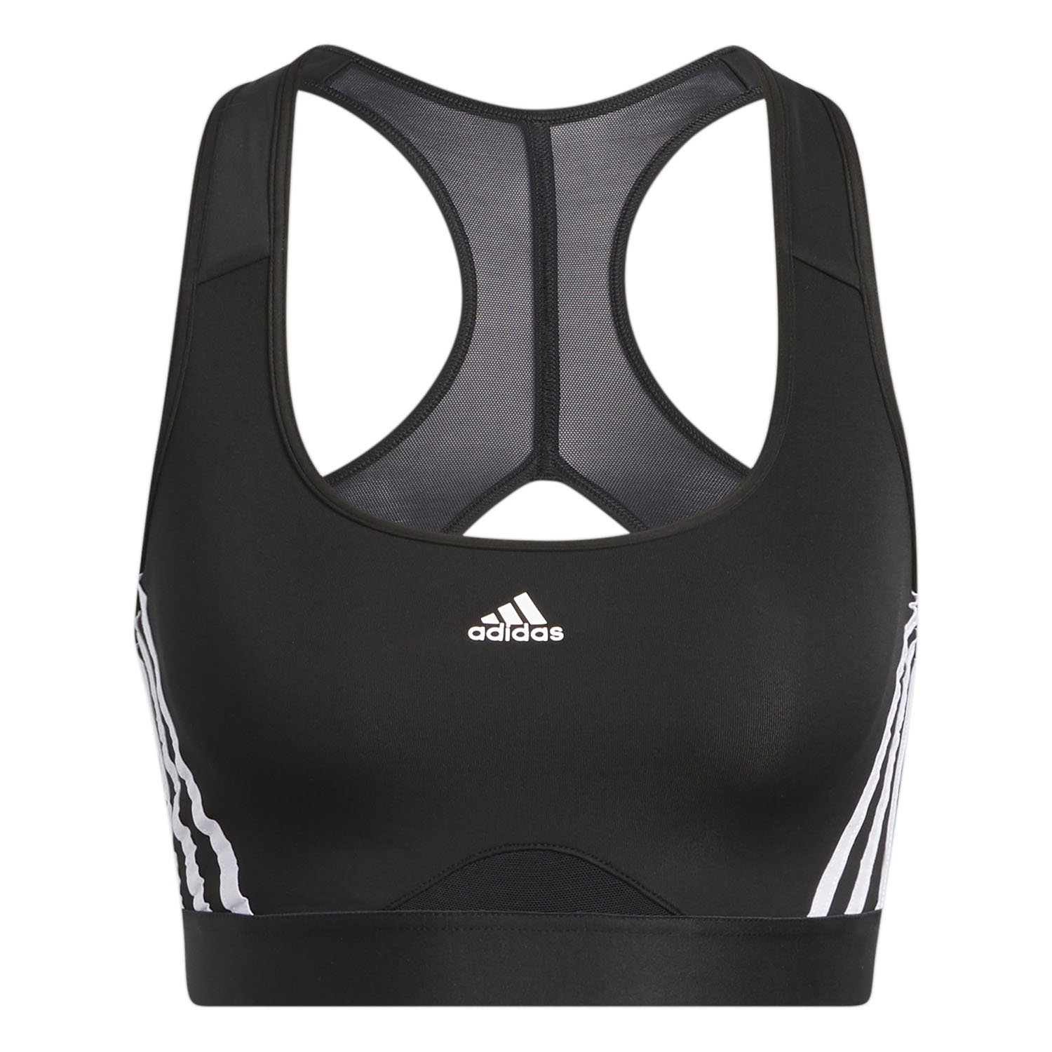 Adidas Powerreact Training 3-Stripes Kadın Fitness Bra - Siyah - 1