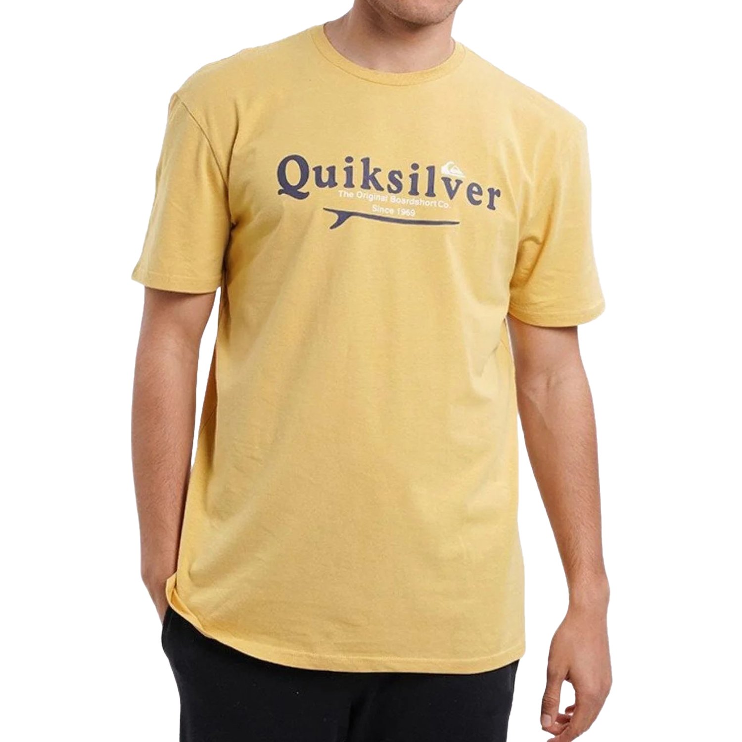 Quiksilver Silver Lining Erkek Tişört - SARI - 1