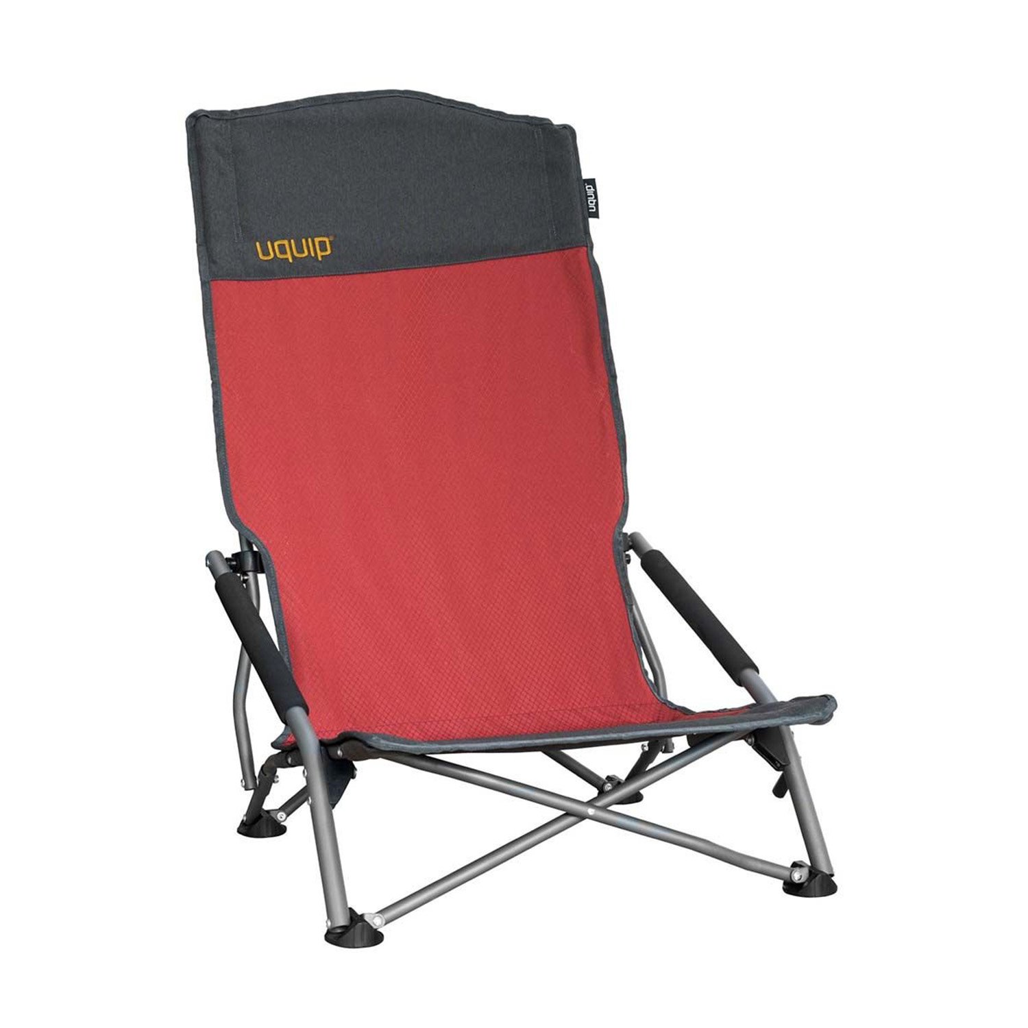 Uquip Sandy XL Yüksek Konforlu & Takviyeli Katlanır Plaj ve Kamp Sandalyesi Red - Bordo - 1