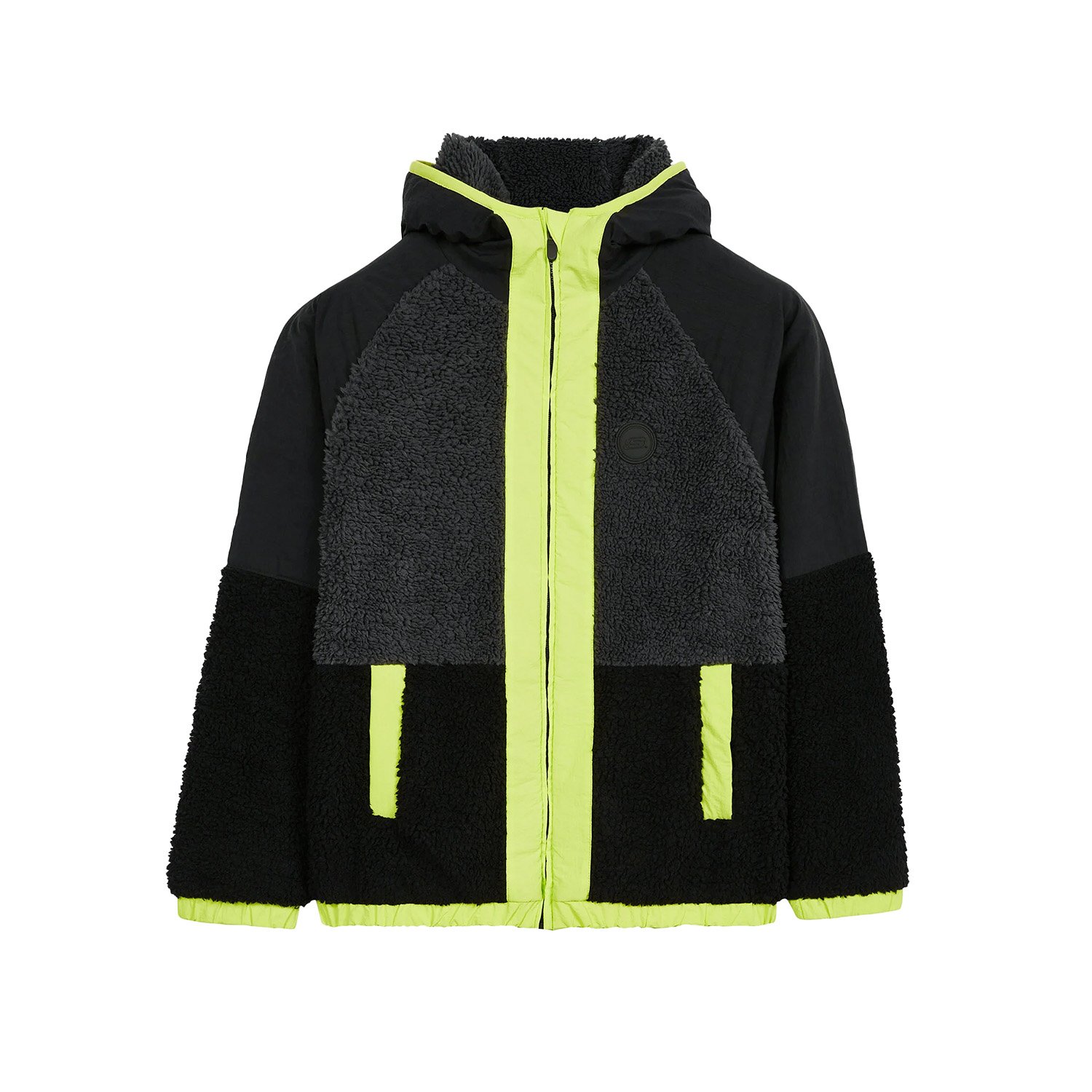 Skechers B Outdoor Fleece Full Zip Sherpa Çocuk Sweatshirt - Siyah - 1