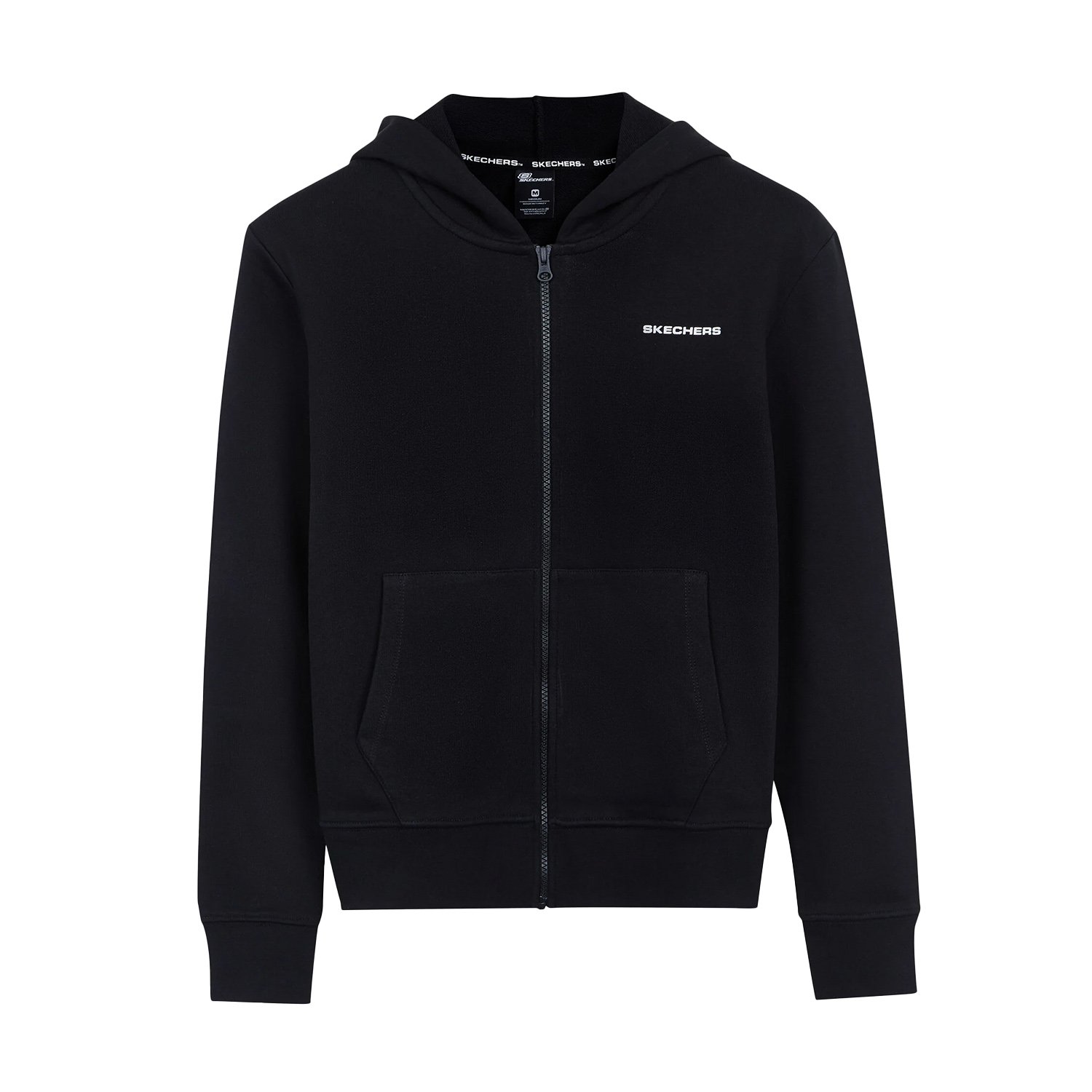 Skechers New Basics Full Zip Hoodie Kadın Sweatshirt - Siyah - 1