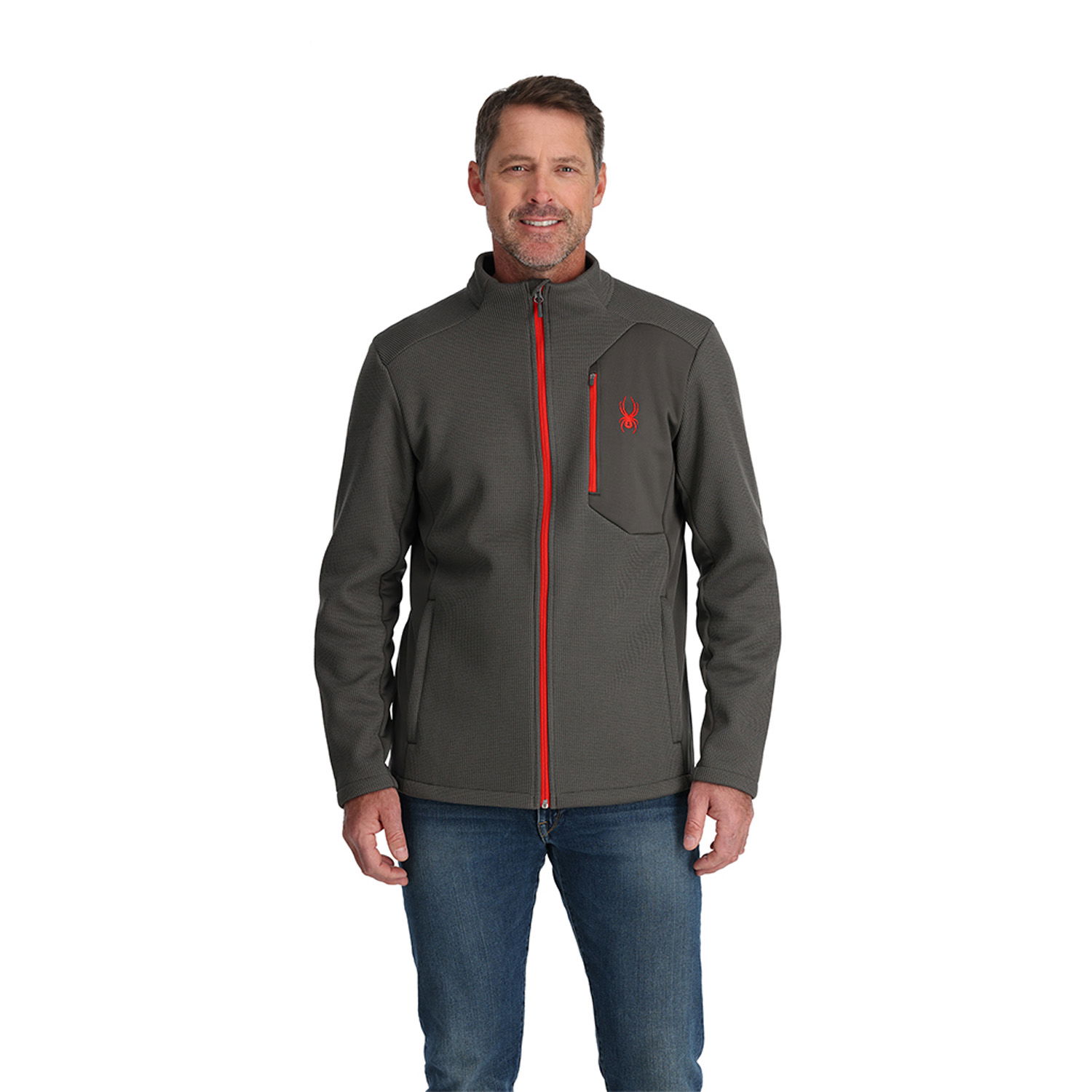 Spyder Erkek Polar Fleece Bandit Jacket - Gri - 1