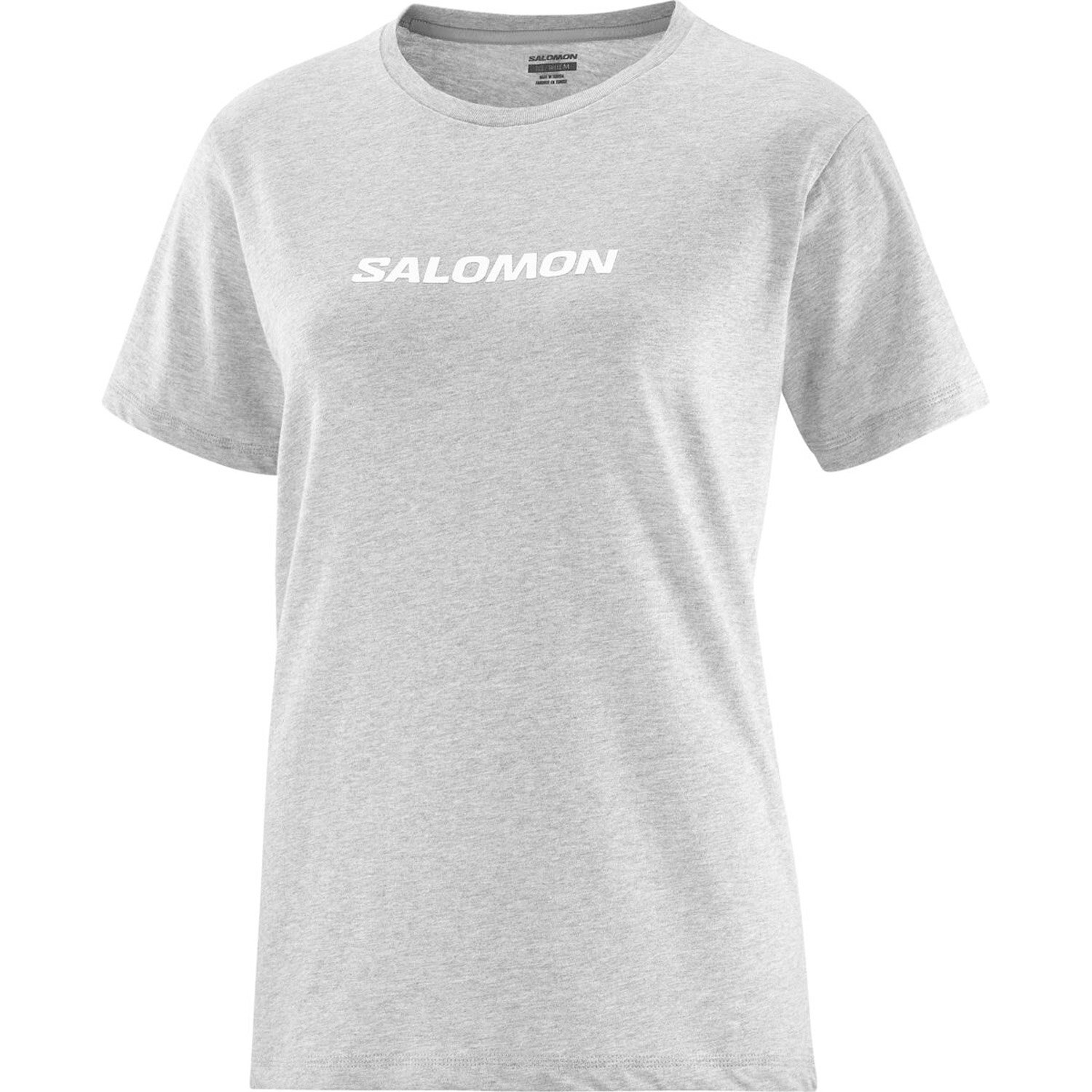 Salomon Logo Kadın Koşu Koşu Tişört - Gri - 1