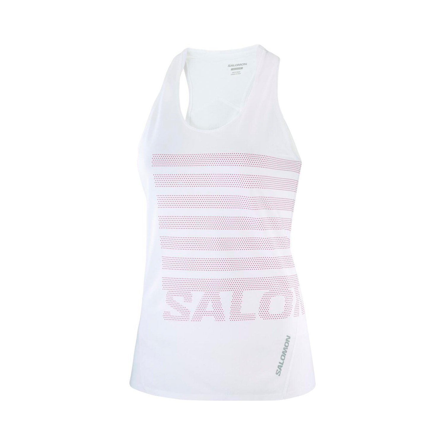 Salomon Sense Aero Singlet GFX Kadın Koşu Tişörtü - Beyaz - 1
