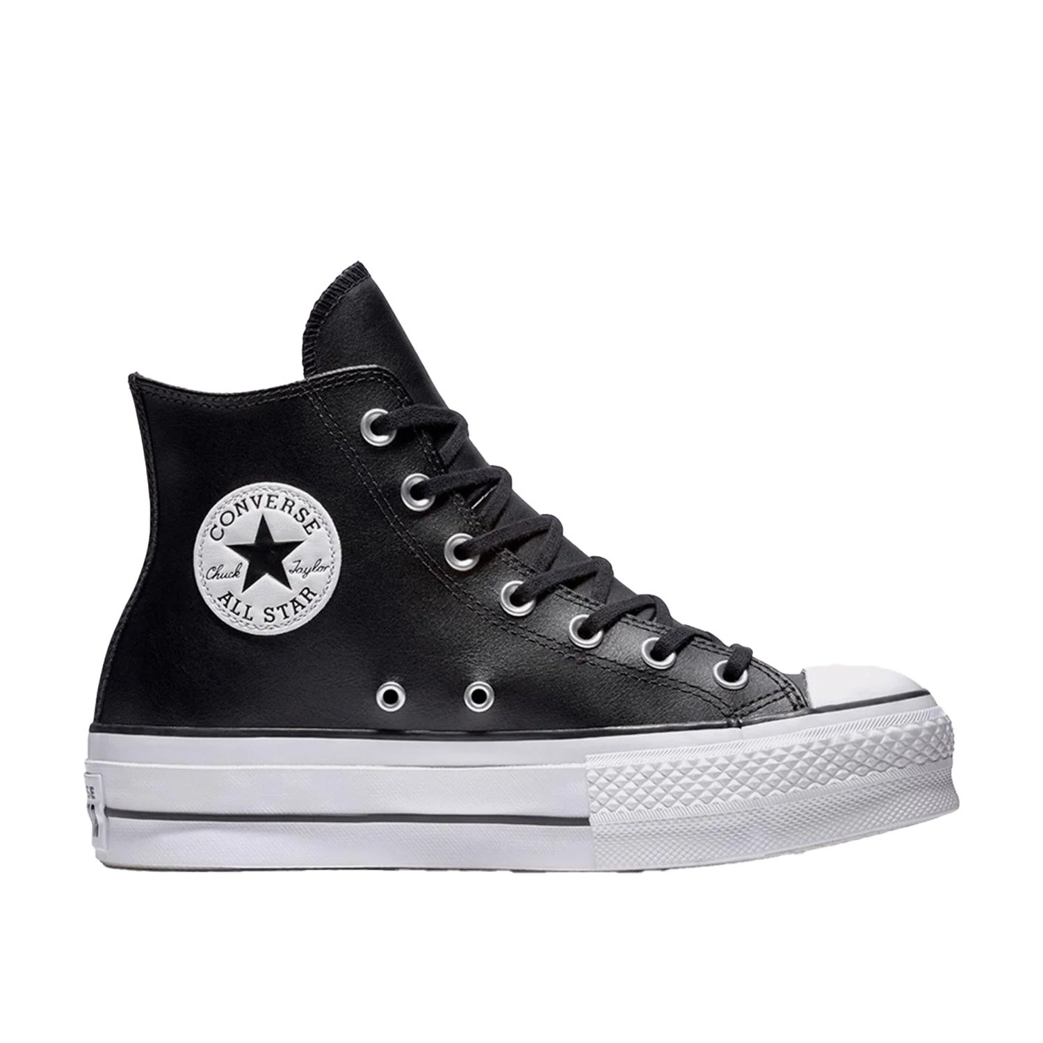 Converse Chuck Taylor All Star Leather Platform Kadın Ayakkabı - Siyah - 1