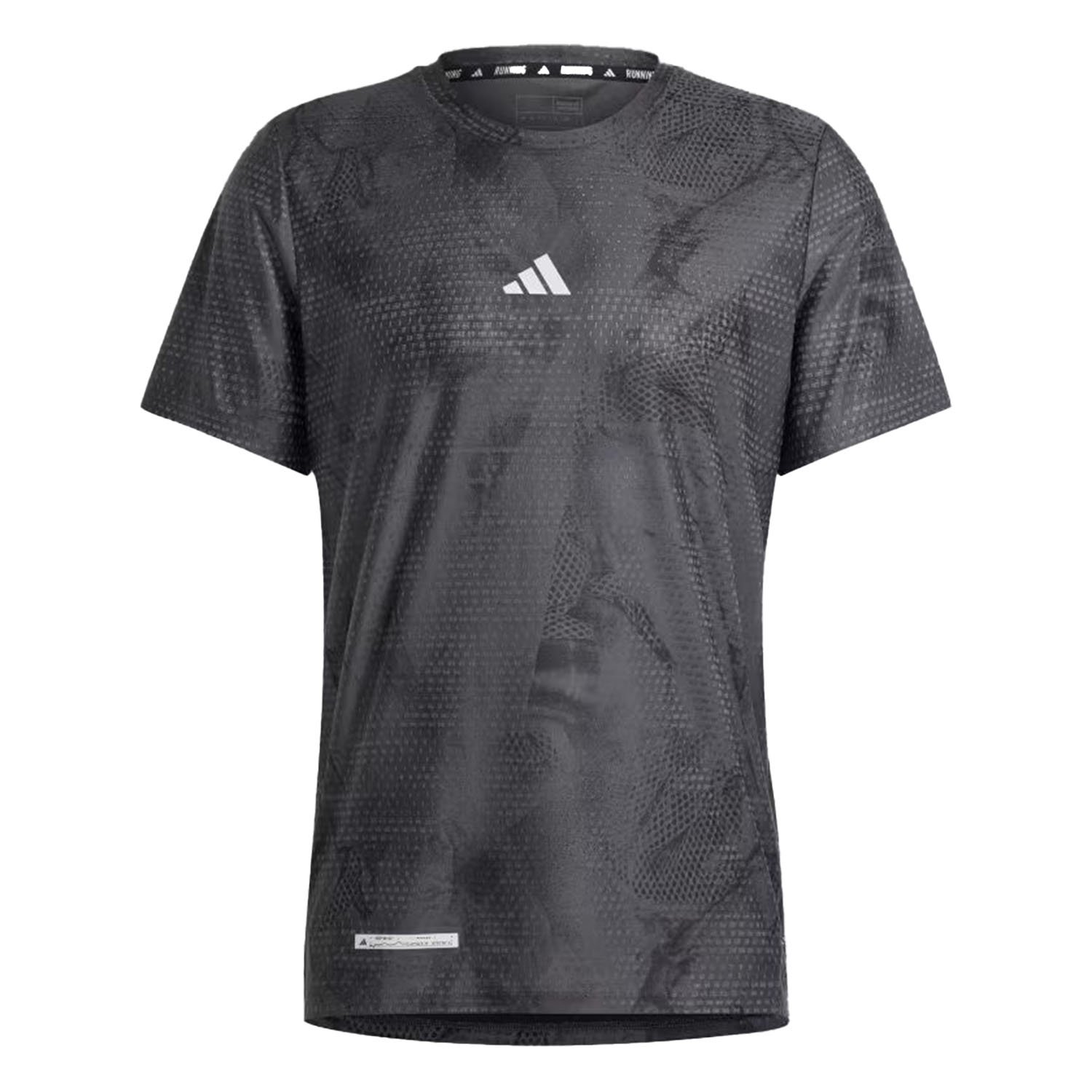Adidas Ult Aop HR Erkek Koşu Tişörtü - Siyah - 1
