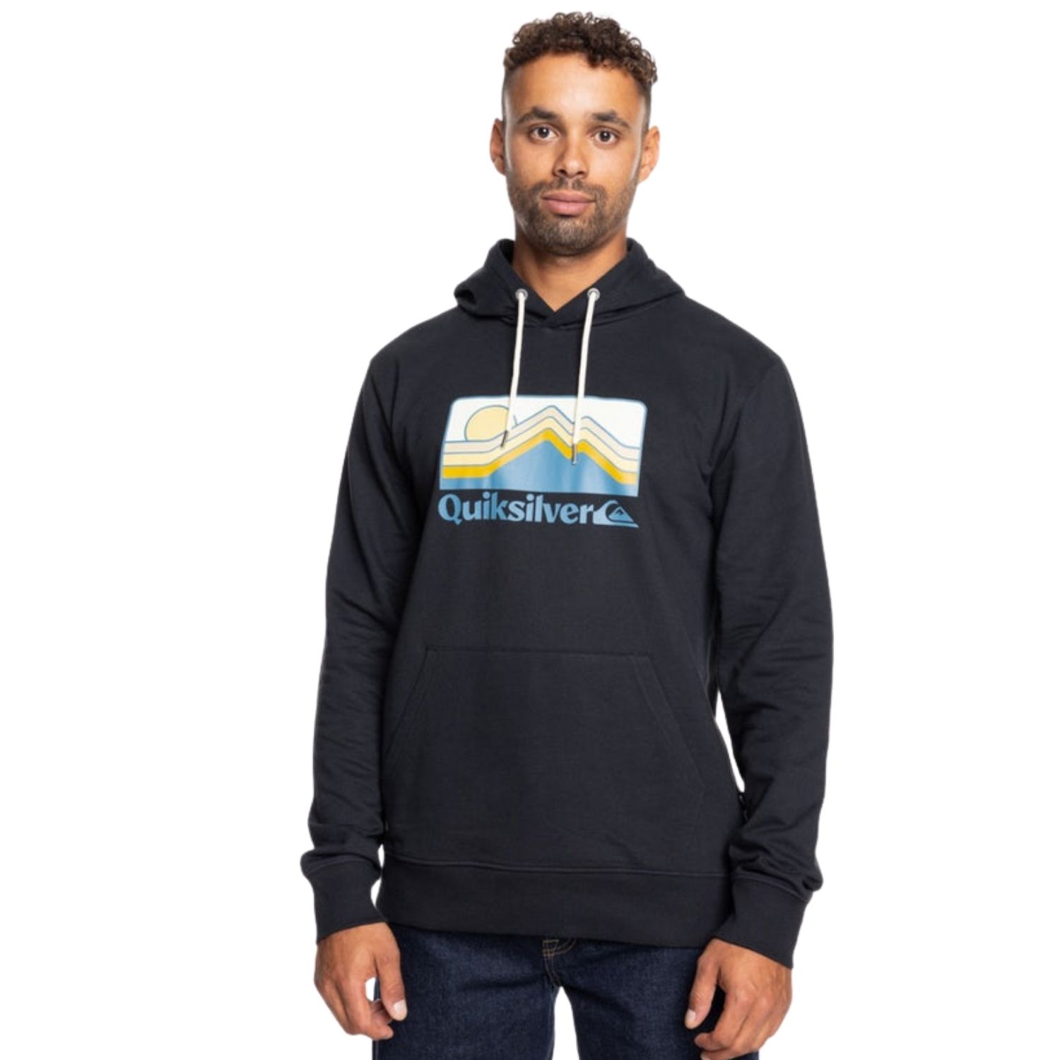 Quiksilver Gradient Mountains Erkek Sweatshirt - Siyah - 1