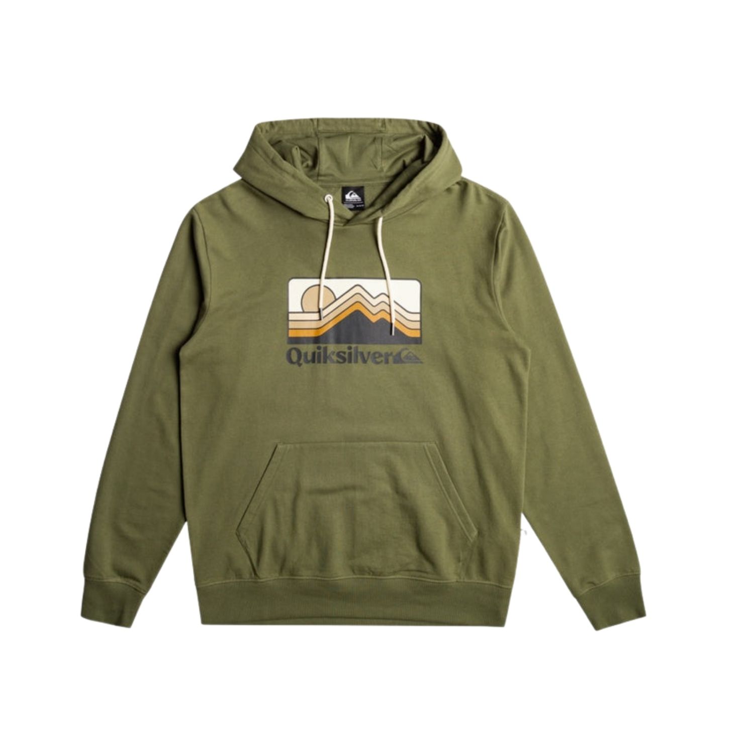Quiksilver Gradient Mountains Erkek Sweatshirt - Yeşil - 1