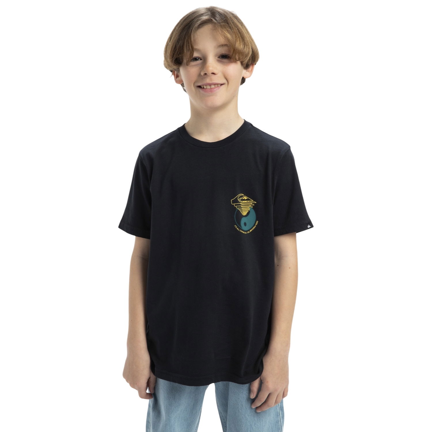 Quiksilver Hypnotic Wave Yth Erkek Çocuk Siyah Tişört - Siyah - 1