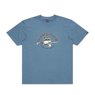Quiksilver Skull Lines Erkek Mavi Tişört
