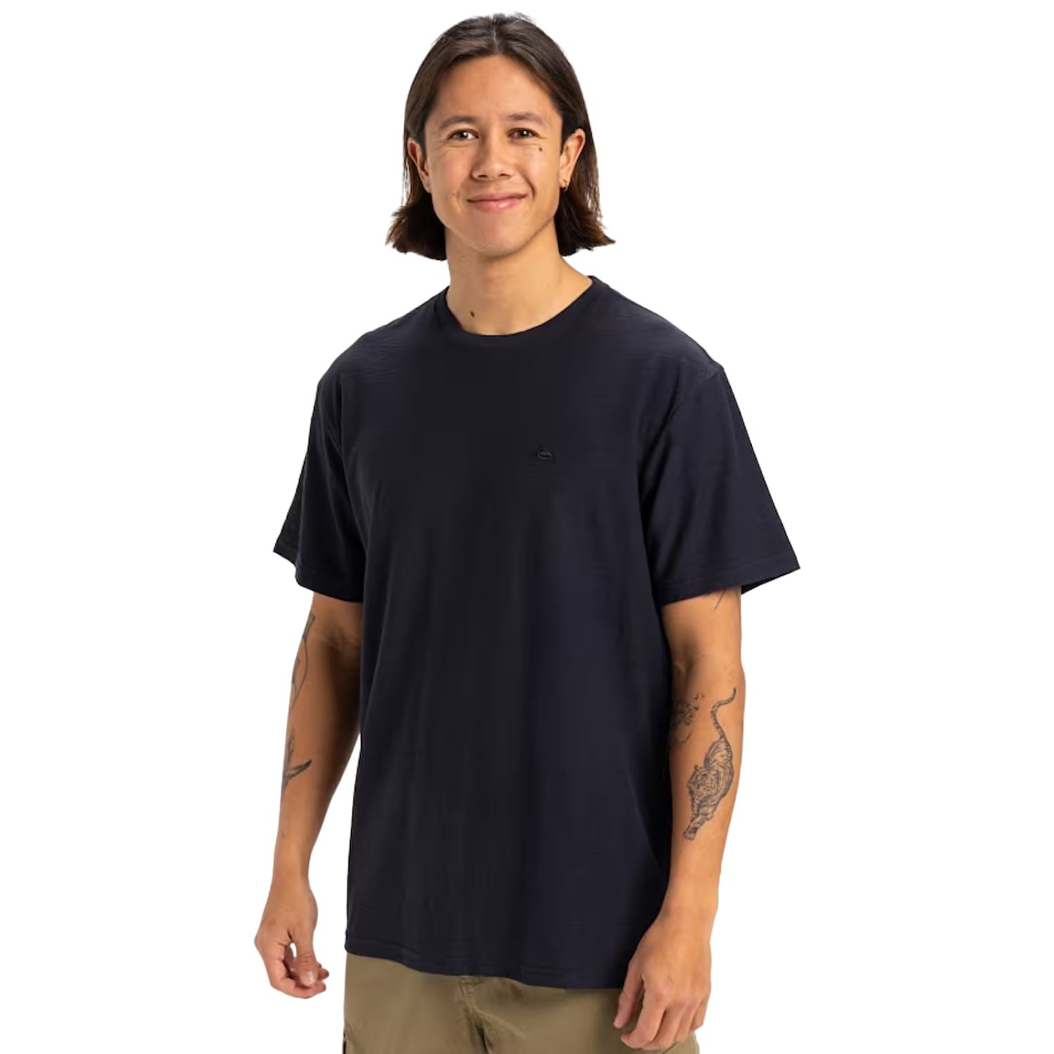 Quiksilver Slub Roundneck Erkek Mavi Tişört - Lacivert - 1