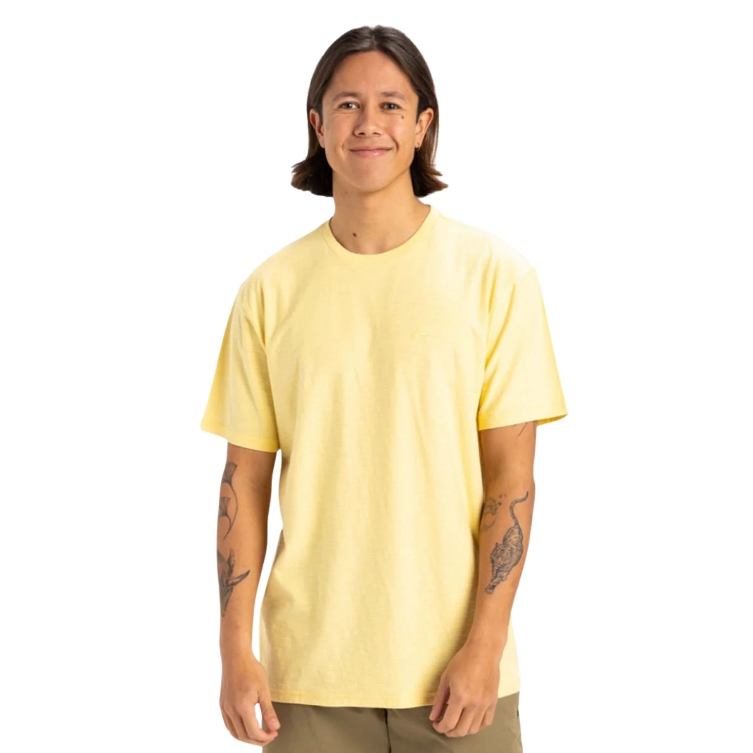 Quiksilver Slub Roundneck Erkek Sarı Tişört -  - 1