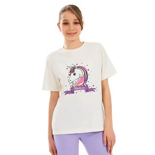 Skechers Graphic Tee Kız Çocuk Beyaz Tişört
