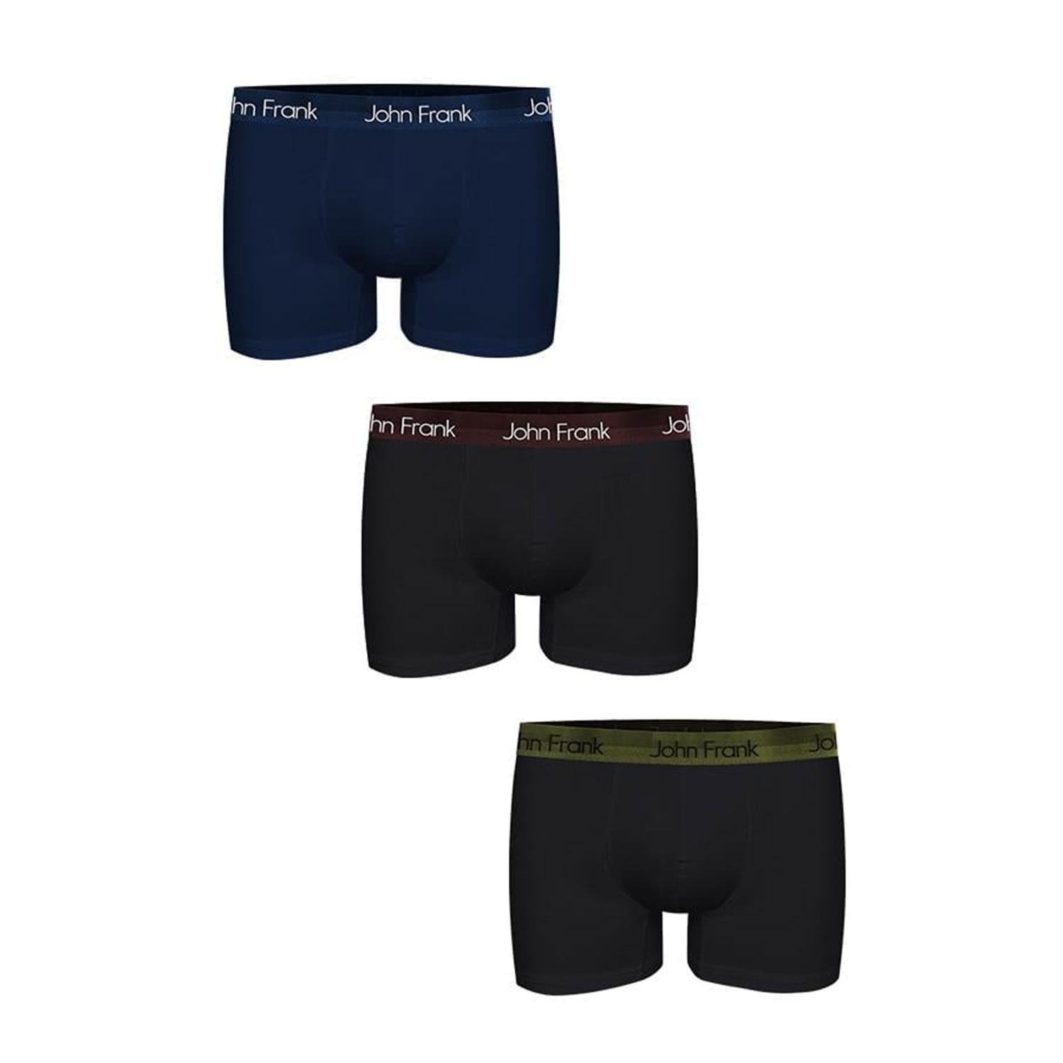 JOHN FRANK ÜÇLÜ PREMIUM BLACK BOXER - Renkli - 1