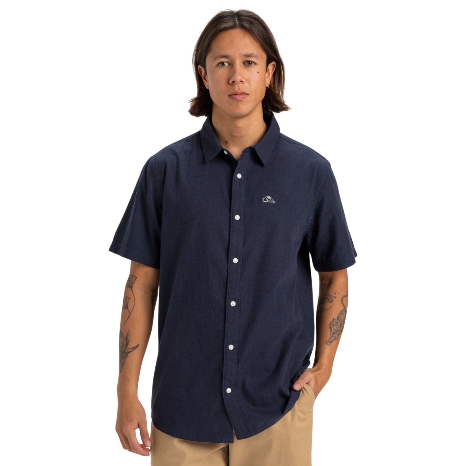 Quiksilver Mw Premium Stretch Erkek Mavi Gömlek - Lacivert - 1