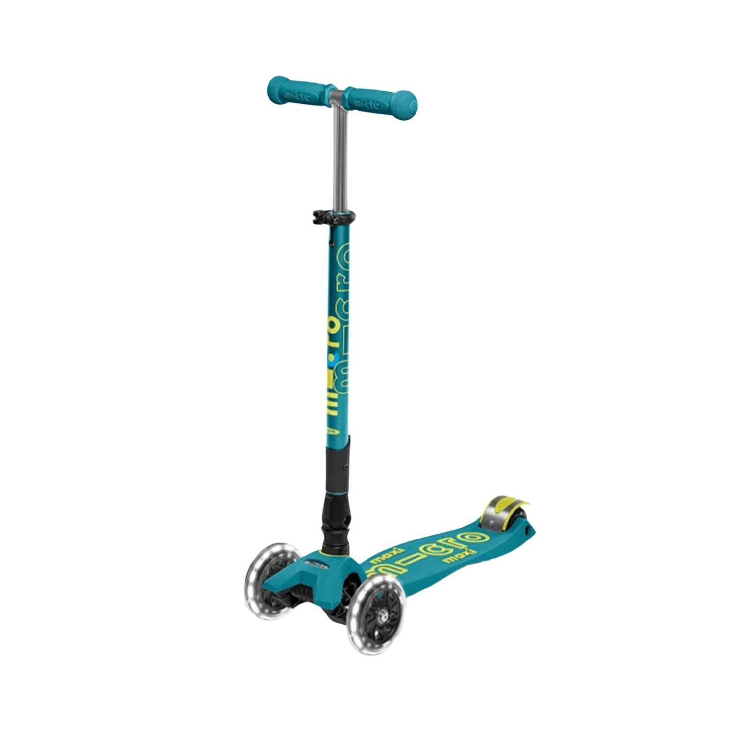 Micro Maxi Micro Deluxe Led Foldable Petrol Green Unisex Çocuk Yeşil Scooter - Yeşil - 1
